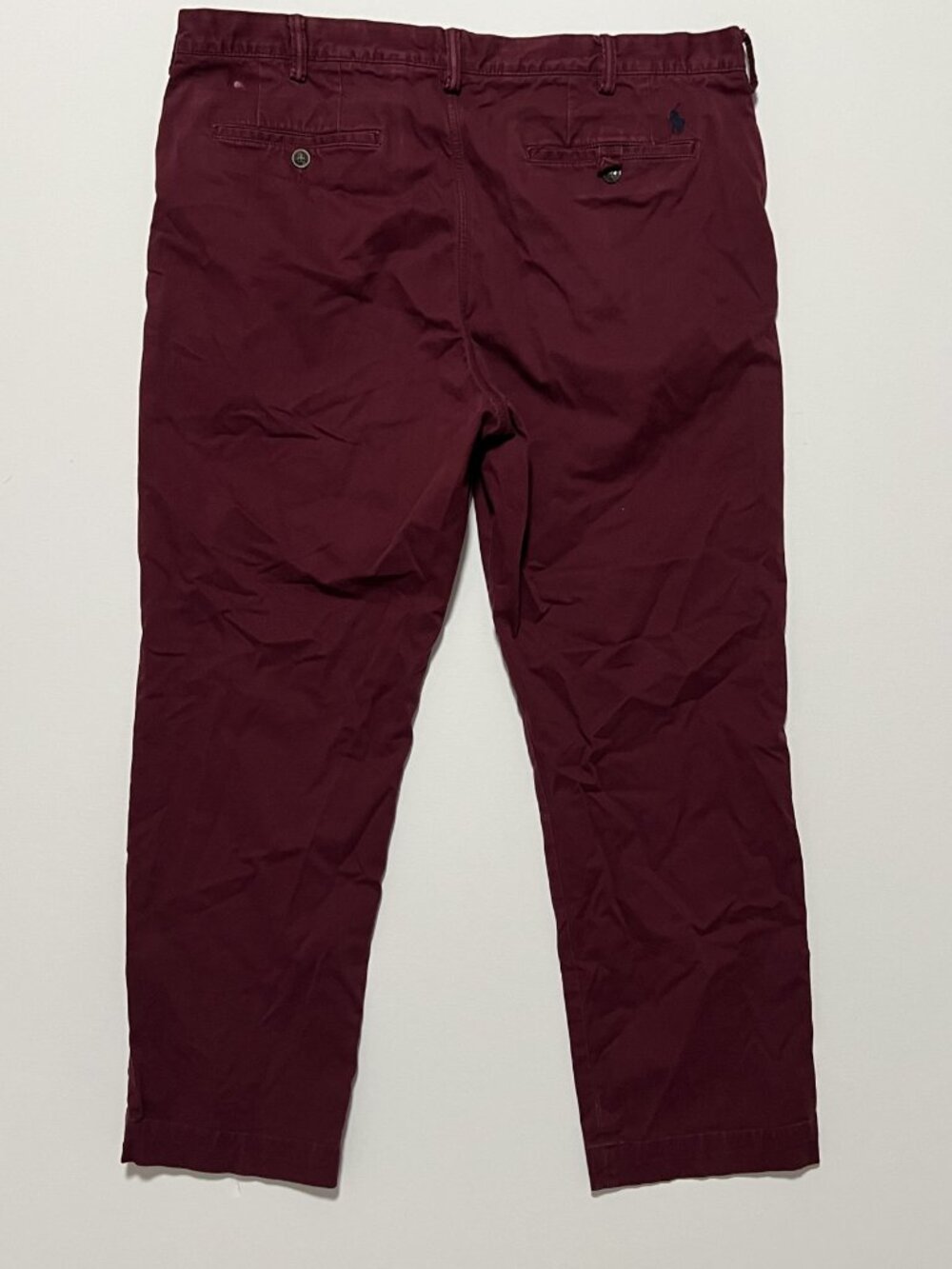 Polo Ralph Lauren Chino Pants Stretch Straight Fit Maroon Men's size 38x30 - Picture 4 of 6